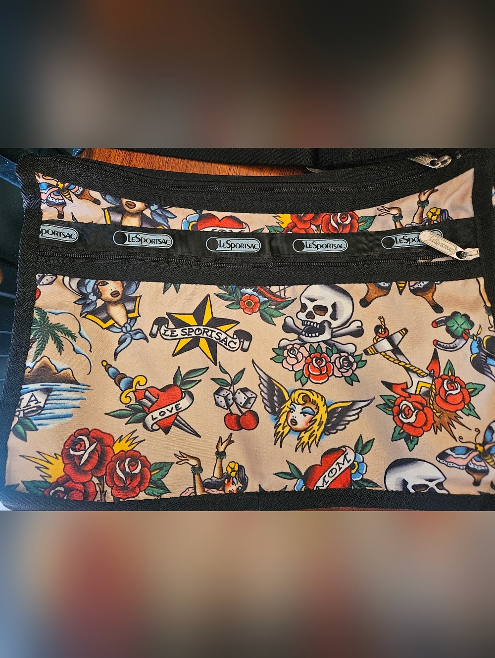 Lesportsac Aloha Pirates Nylon Bag, RARE - Picture 2 of 16